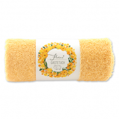 Guest towel 30x50cm light orange 'Einzigartige Augenblicke' 