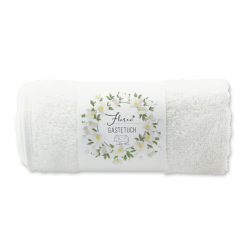 Gästehandtuch 30x50cm weiß 'Einzigartige Augenblicke' 