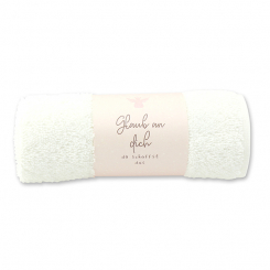 Guest towel 30x50cm "Glaub an dich...", white 