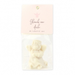 Sheep milk soap angel 50g "Glaub an dich...", Classic 