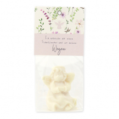 Sheep milk soap angel 50g  "Ich wünsche dir einen Schutzengel...", Classic 