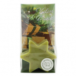 Sheep milk soap star 80g in a cellophane "Vielen Dank", Verbena 