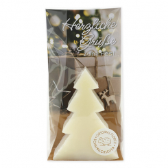 Schafmilchseife Tannenbaum 75g in Cello "Herzliche Grüße zum Fest", Classic 