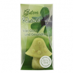 Schafmilchseife Fliegenpilz 50g in Cello "Guten Rutsch! Viel Glück und Gesundheit", Eisenkraut 