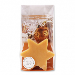 Schafmilchseife Stern 80g in Cello "Besinnliche Zeit", Zirbe 