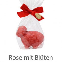 Sheep milk soap sheep Lina 75g, in a cellophane, Rose with petals 