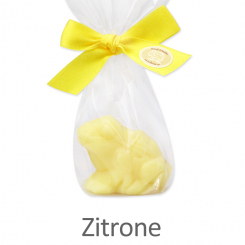 Sheep milk soap frog small 35g, in a cellophane, Lemon 