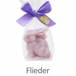 Sheep milk soap rabbit 40g, in a cellophane, Lilac 