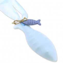 Schafmilchseife Fisch groß 108g hängend, Vergissmeinnicht 