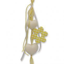 Sheep milk soap heart chubby 30g/60g hanging, decorated with a cornflower, Classic 