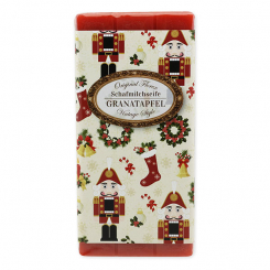 Schafmilchseife Tafel 100g "Vintage-Motiv 89", Granatapfel 
