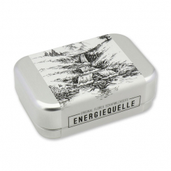 Sheep milk soap square 100g in a can "Energiequelle", Edelweiss 