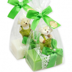 Sheep milk soap 100g decorated with a sheep in a cellophane, Classic/apple 