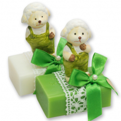 Sheep milk soap 100g decorated with a sheep, Classic/apple 
