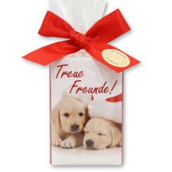 Schafmilchseife eckig 100g in Cello "Treue Freunde", Classic 
