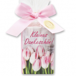 Schafmilchseife eckig 100g, "Kleines Dankeschön" verpackt in Cello, Magnolie 
