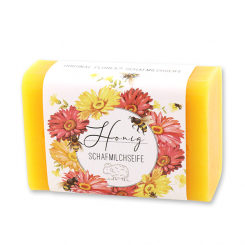 Schafmilchseife eckig 100g 'Einzigartige Augenblicke', Honig 
