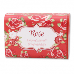 Sheep milk soap 100g "Motive Rosenzauber", Rose 