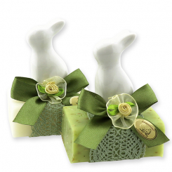 Sheep milk soap 100g decorated with a rabbit, Classic/verbena 
