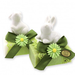 Sheep milk soap 100g decorated with a rabbit, Classic/verbena 