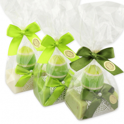 Sheep milk soap 100g decorated with an egg in a cellophane, sorted 