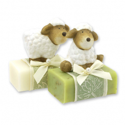 Sheep milk soap 100g decorated with a sheep, Classic/verbena 