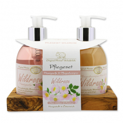 Pflegeset Flüssigseife 250ml & Pflegeshampoo 250ml, Wildrose 