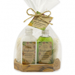 Care set - bodymilk 75ml and liquid soap 75ml "feel-good time", Mountain herbs 