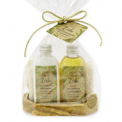 Care set - bodymilk 75ml and liquid soap 75ml "feel-good time", Swiss pine 