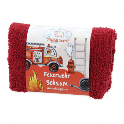 Washcloth "Feuerwehr Schaum", bordeaux 