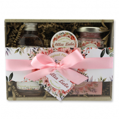 Gift set 4 pieces "Alles Liebe", Wild rose 