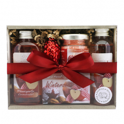 Gift set 4 pieces "Winterzeit", Pomegranate 