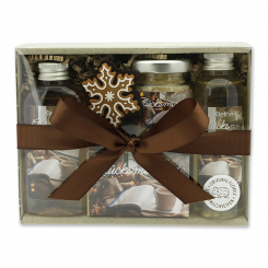 Geschenkset 4-teilig "Kleine Glücksmomente", Zirbe 