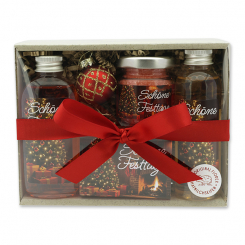 Geschenkset 4-teilig "Schöne Festtage", Granatapfel 
