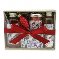 Geschenkset 4-teilig "Winterliche Grüße", Granatapfel 