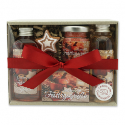 Gift set 4 pieces "Liebevolle Festtagsgrüße", Pomegranate 