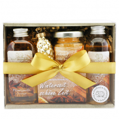 Geschenkset  4-teilig "Winterzeit, schöne Zeit", Orange 