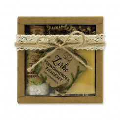 Gift set 2 pieces "feel-good-time", Swiss pine 