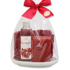 Pflegeset 4-teilig in Cello, Granatapfel 