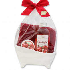 Small bathtub set 4 pieces in a cellophane bag, Pomegranate 