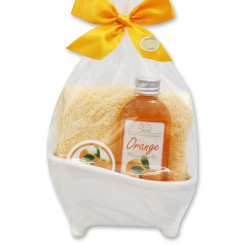 Mini Badewannen Set 4-teilig in Cello, Orange 