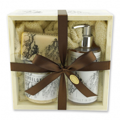 Holzboxset groß 5-teilig "Gipfelstürmer", Zirbe 