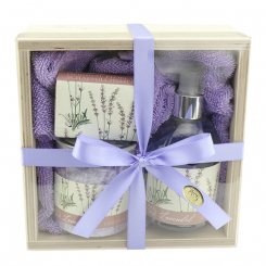 Holzboxset groß 5-teilig "Nostalgie", Lavendel 