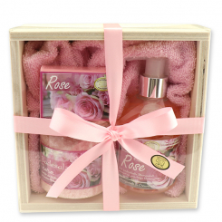 Holzboxset groß 5-teilig, Rose Diana 