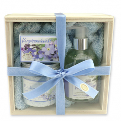 Holzboxset groß 5-teilig, Vergissmeinnicht 