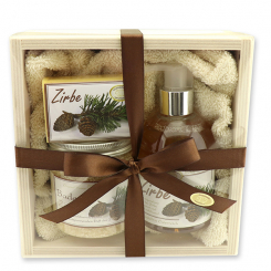 Holzboxset groß 5-teilig, Zirbe 