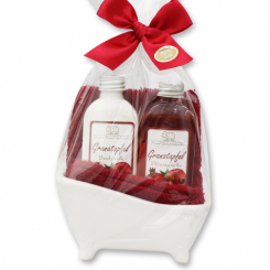 Mini Badewannen Set 4-teilig in Cello, Granatapfel 