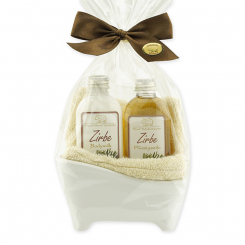 Mini Badewannen Set 4-teilig in Cello, Zirbe 