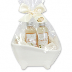 Wellness set 4 pieces in a cellophane bag, Almond 