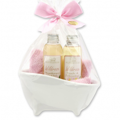 Wellness set 4 pieces in a cellophane bag, Wild rose 
